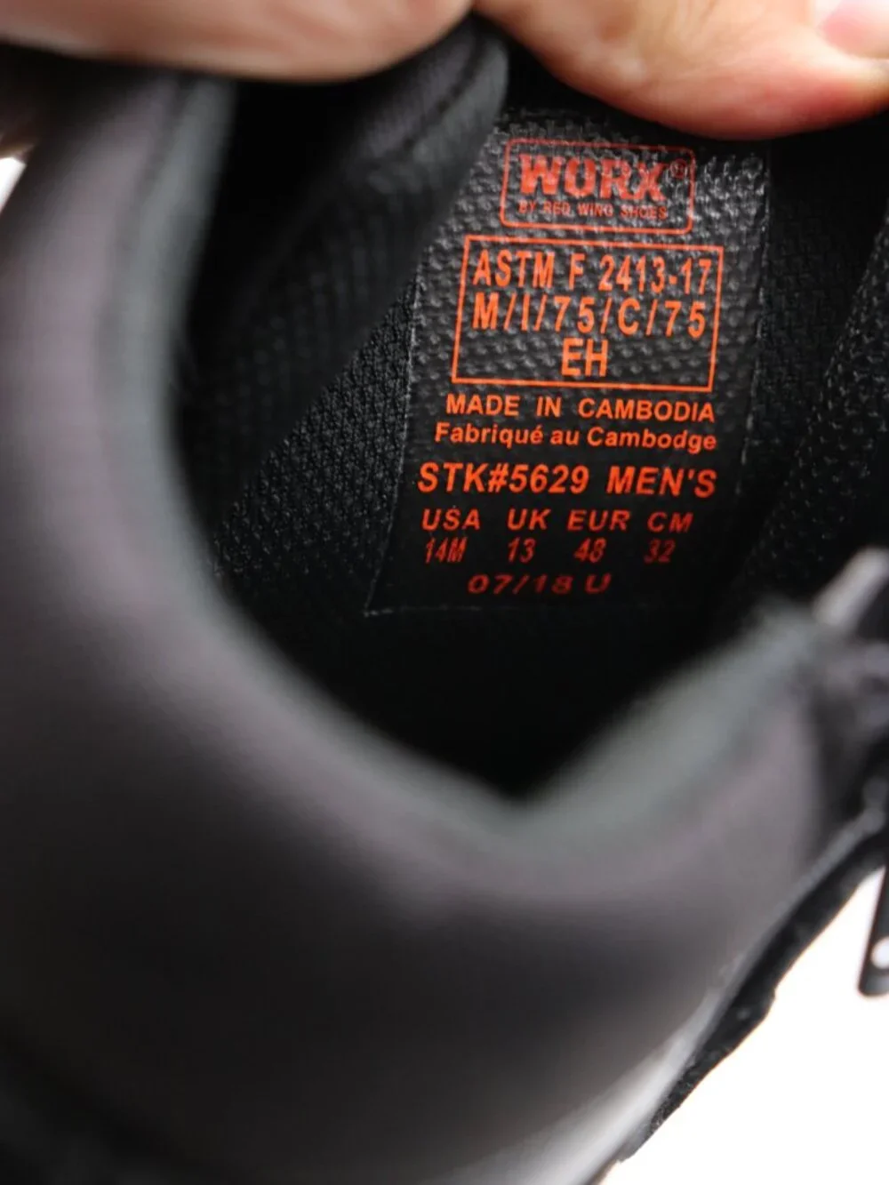 NWOB Worx By Red Wing 5629 Men's Size 14 M Steel Toe Safety Work Boots